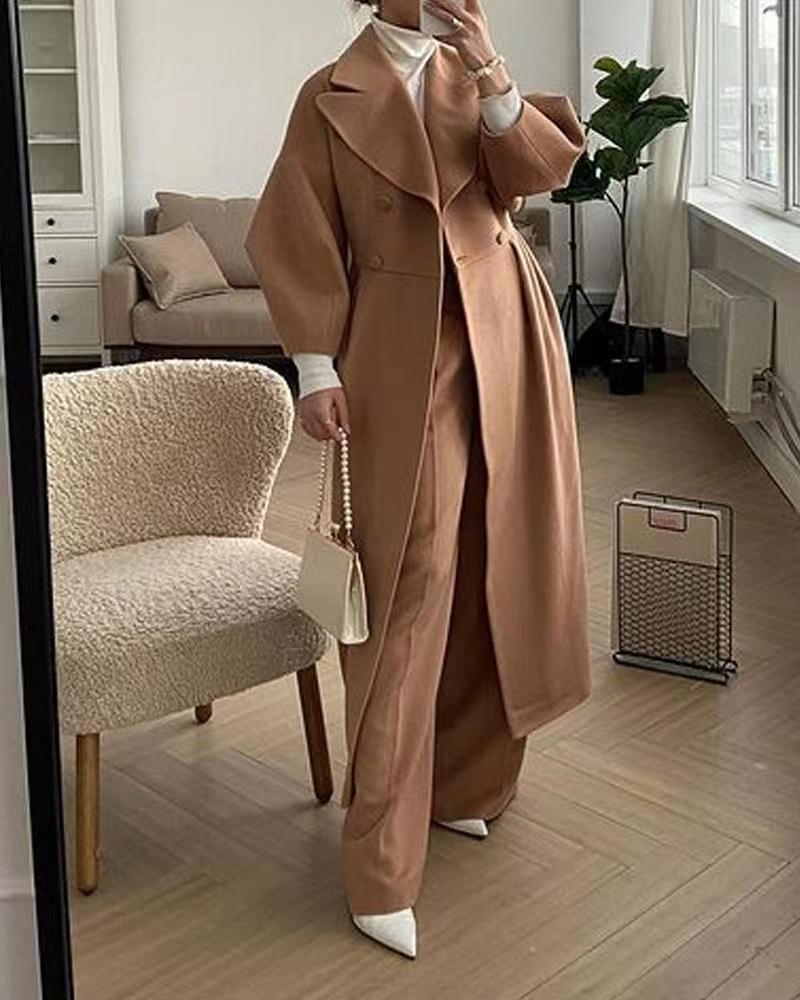 Eve | Trench-coat long et élégant pour femme, à col cranté