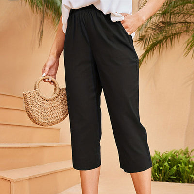 Sofia | Elegante Cropped Zomerbroek Met Elastische Taille