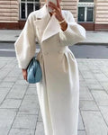 Eve | Trench-coat long et élégant pour femme, à col cranté