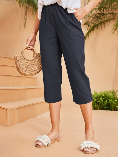 Sofia | Elegante Cropped Zomerbroek Met Elastische Taille