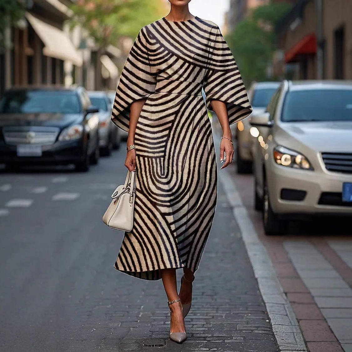 Grace™ | Elegant Round Neck Dress