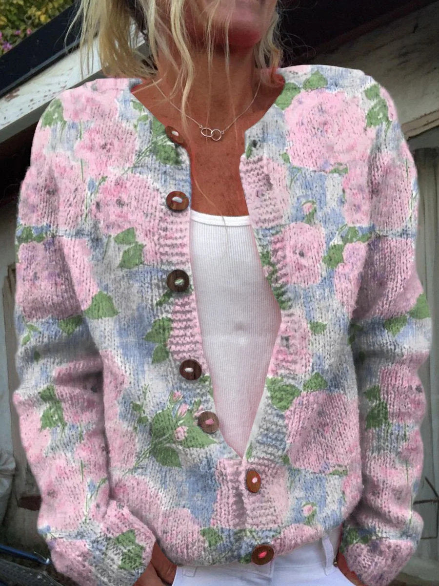 Lys | Gilet en maille rose tendre