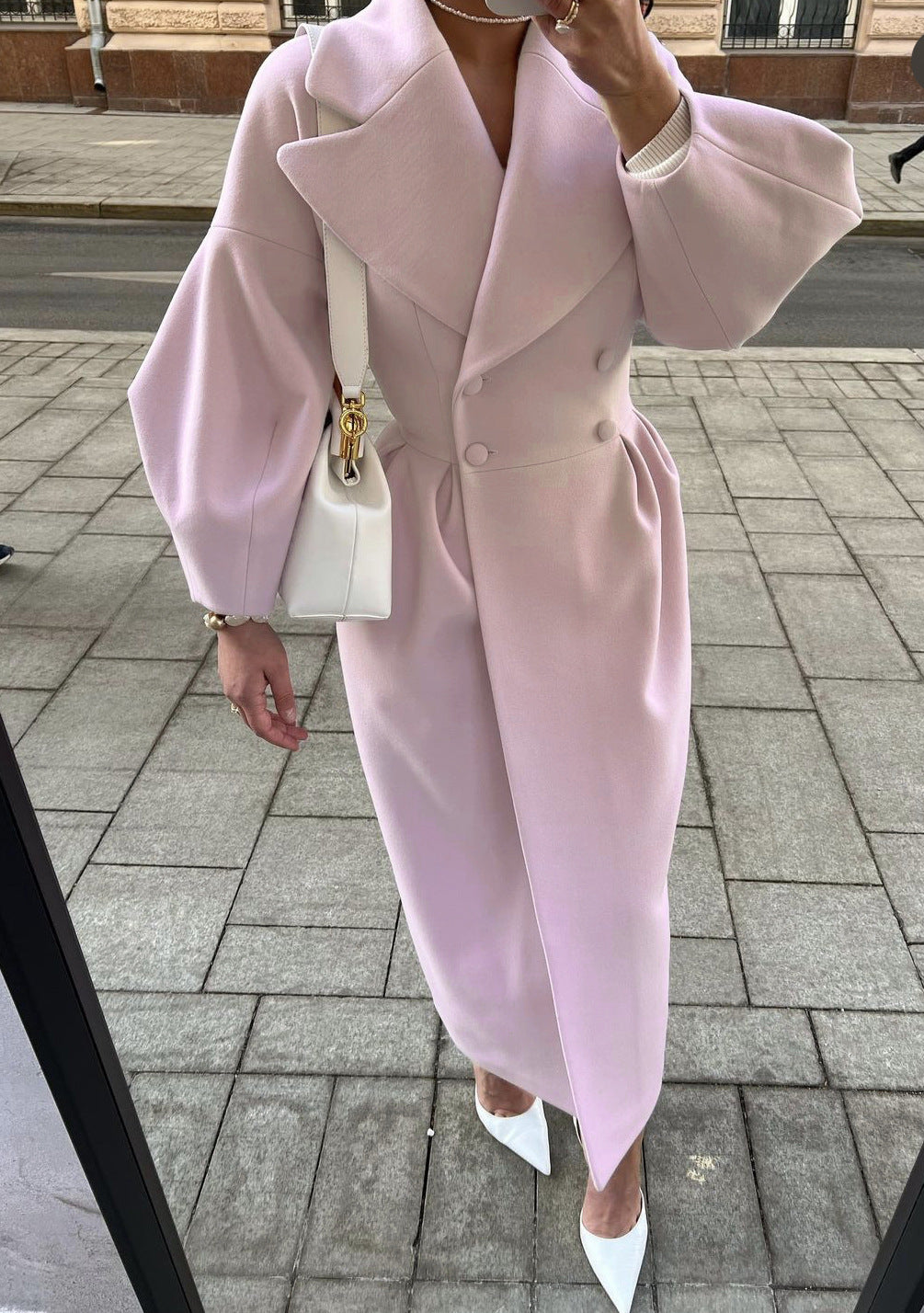 Eve | Trench-coat long et élégant pour femme, à col cranté