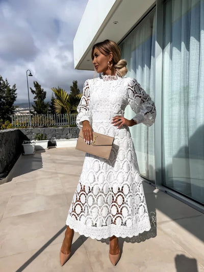 Georgia™ | Elegantní Krajkové Šaty ve Francouzském Stylu