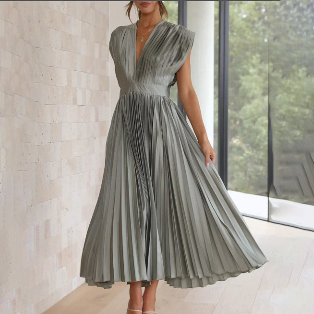 Lena™ | Elegantní saténové MIDI šaty
