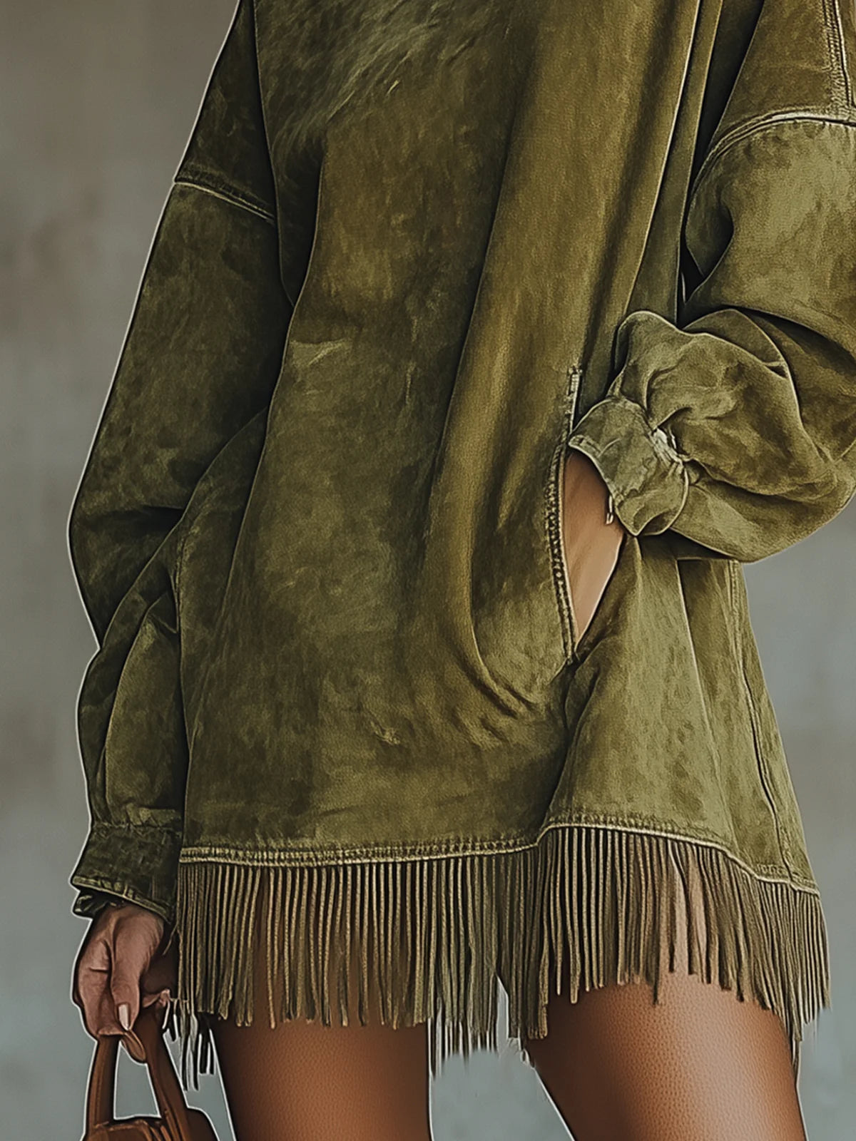 Sherry | Robe élégante à franges discrètes