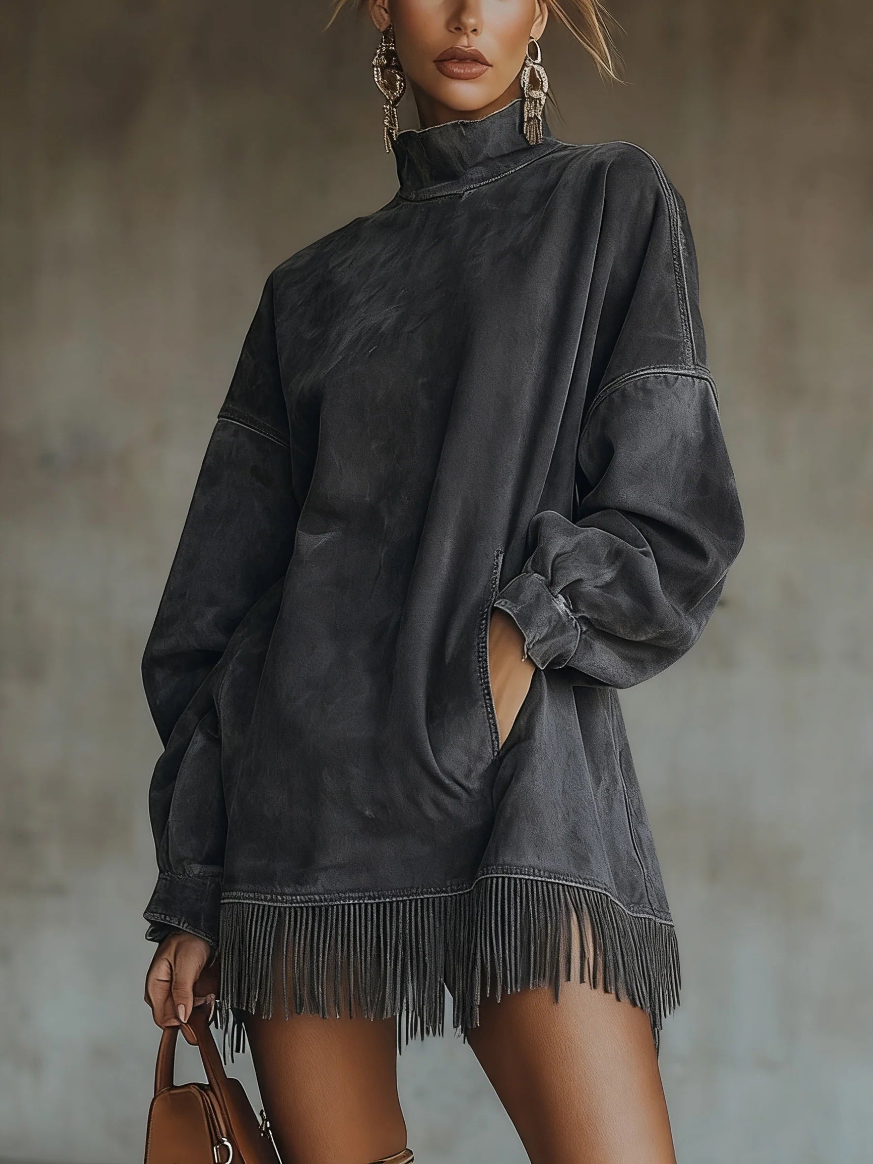 Sherry | Robe élégante à franges discrètes