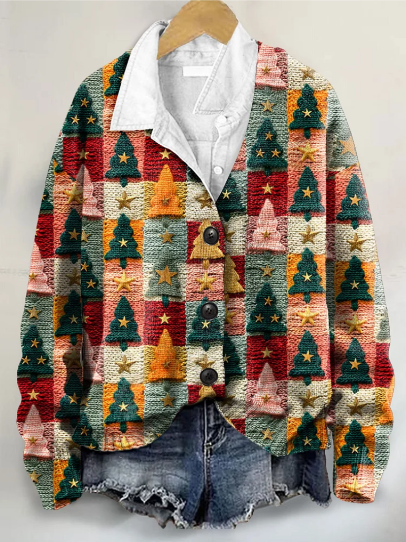 Yule – Blouse de Noël avec imprimé boomprint 
