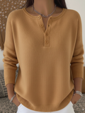 Ariel | Pull boutonné en maille fine dans un mélange de laine douce