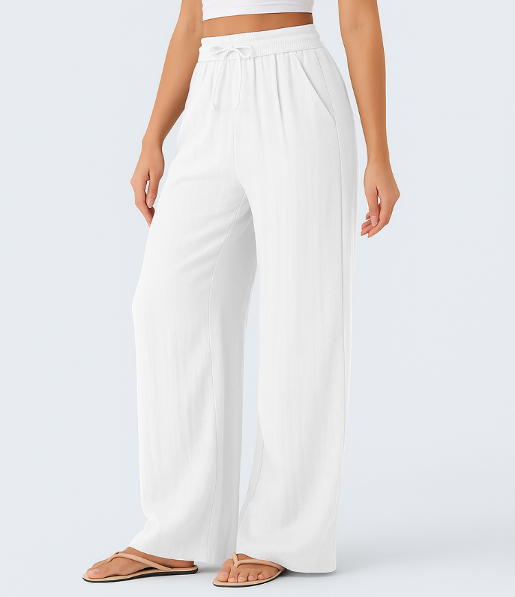 Lisa | Comfortabele &amp; Luchtige Linnen Broek met Elegante Pijpen | 1+1 Free