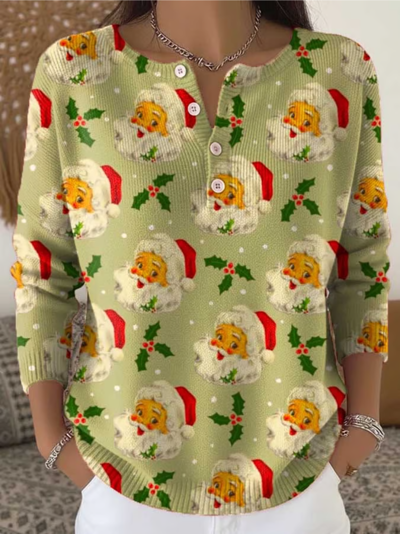 Mary – Kersttrui avec kerstmanprint