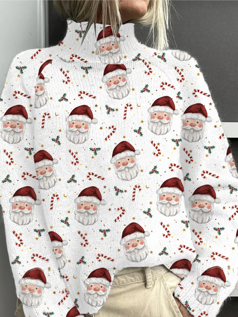 Romy - Kersttrui avec kerstmanprint
