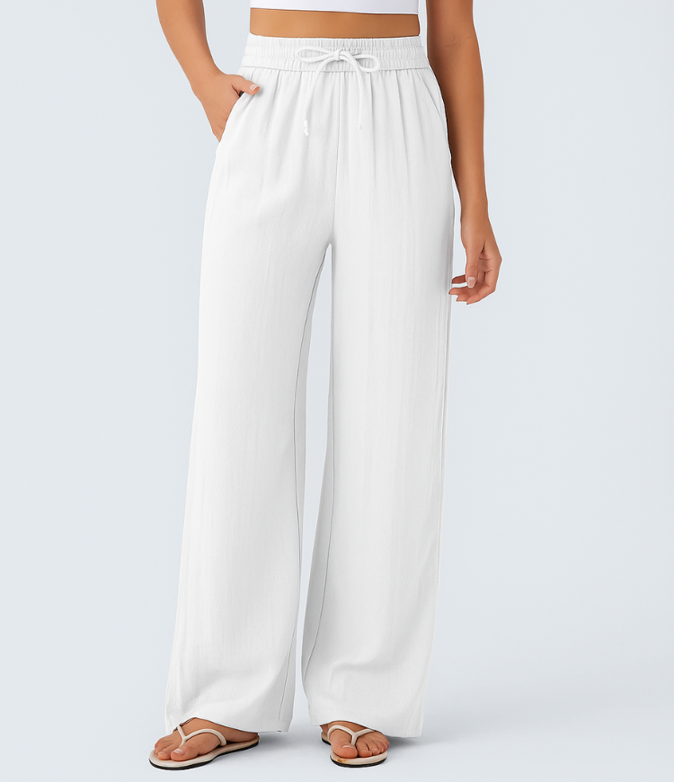 Lisa | Comfortabele &amp; Luchtige Linnen Broek met Elegante Pijpen | 1+1 Free