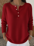 Harriet | Pull en maille douce avec détails de boutons 