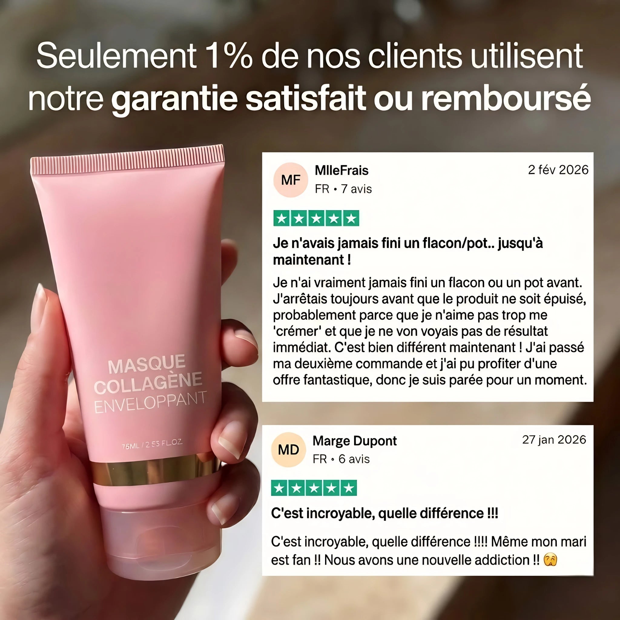 Masque de nuit enveloppant au collagène 