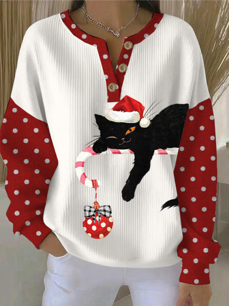 Mila - Christmas sweater with cat 