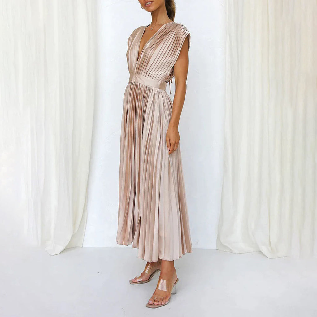 Lena™ | Elegant satin MIDI dress