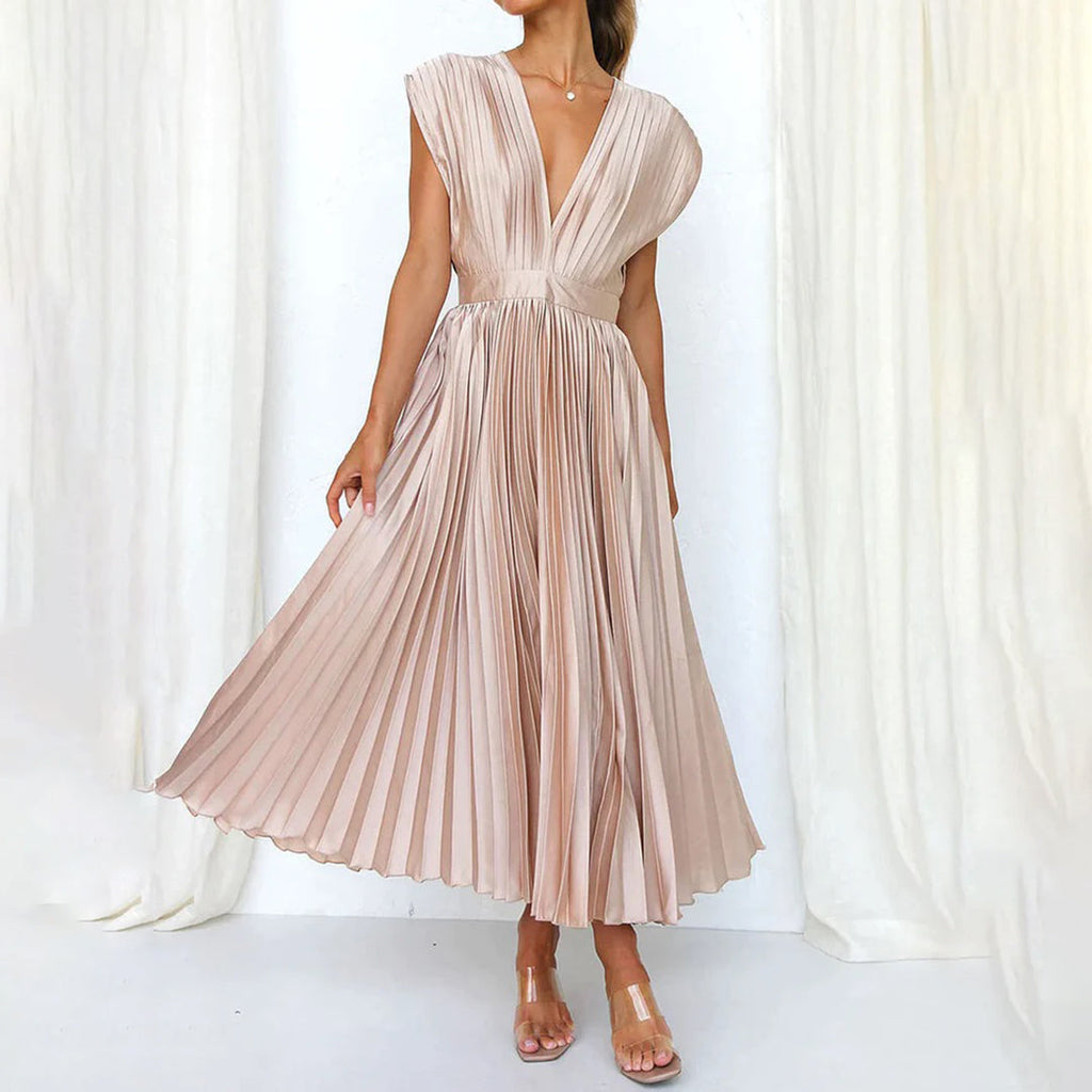 Lena™ | Elegant satin MIDI dress