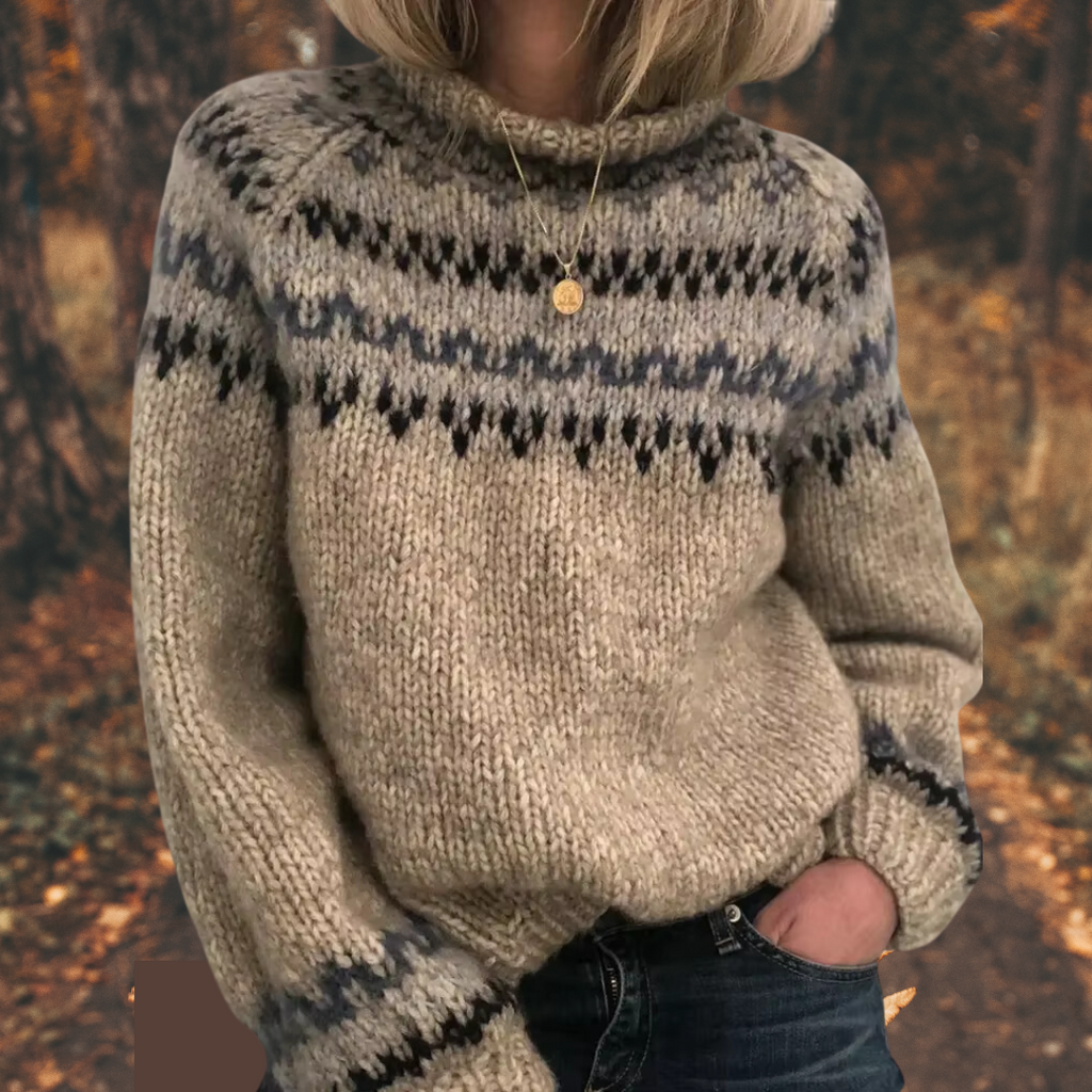 Astrid™ | Pull en maille nordique pour femme