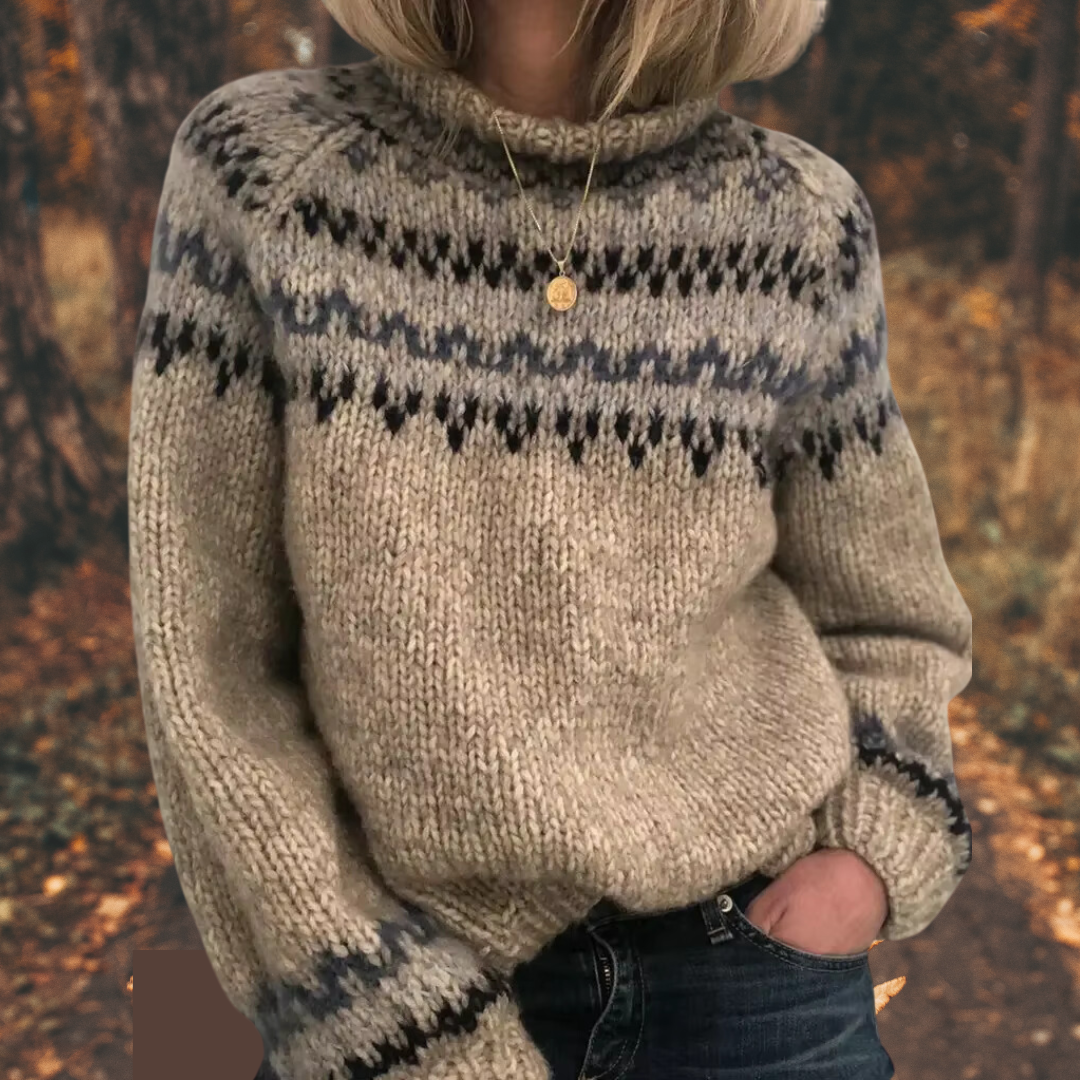 Astrid™ | Pull en maille nordique pour femme