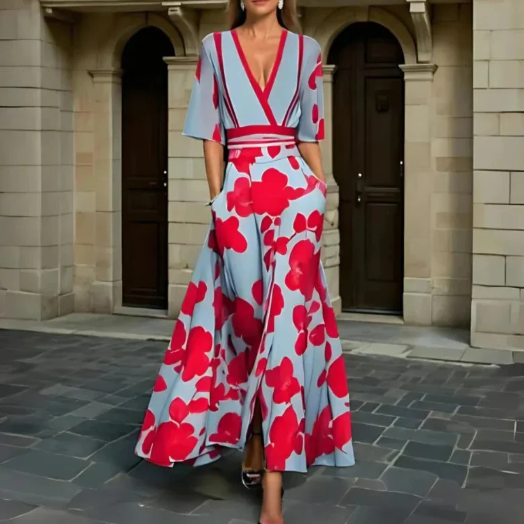 Michelle™ | Elegantní květinové zavinovací šaty