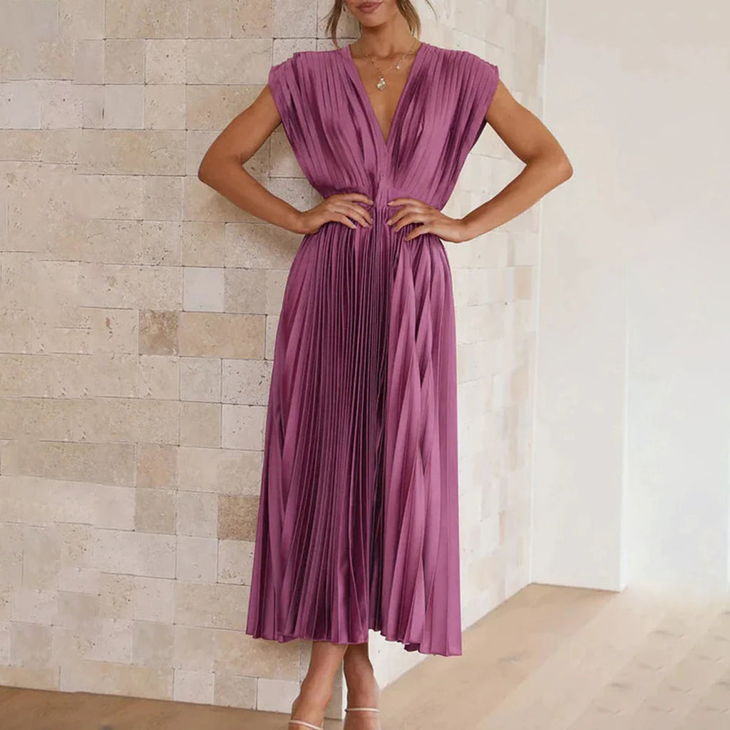 Lena™ | Elegant satin MIDI dress