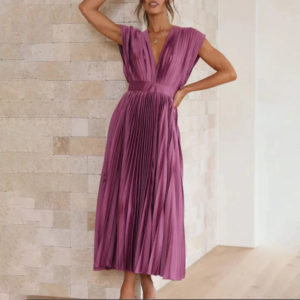 Lena™ | Elegant satin MIDI dress