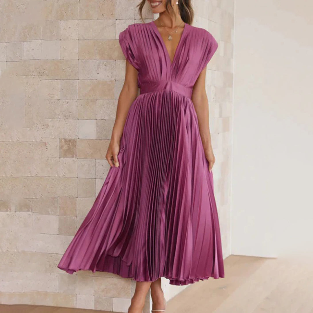 Lena™ | Elegant satin MIDI dress