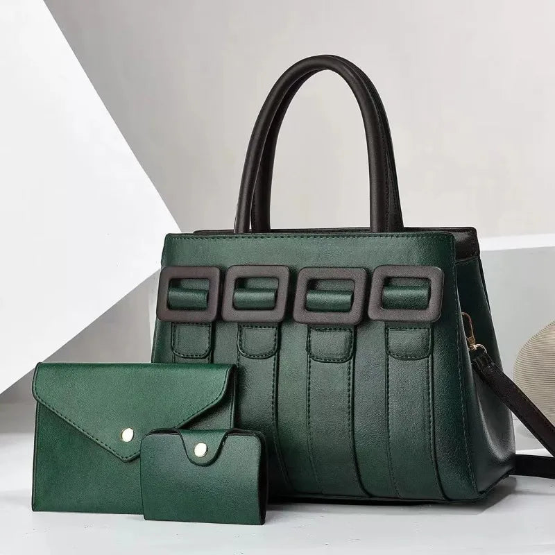 Ensemble de 3 sacs en cuir de luxe 