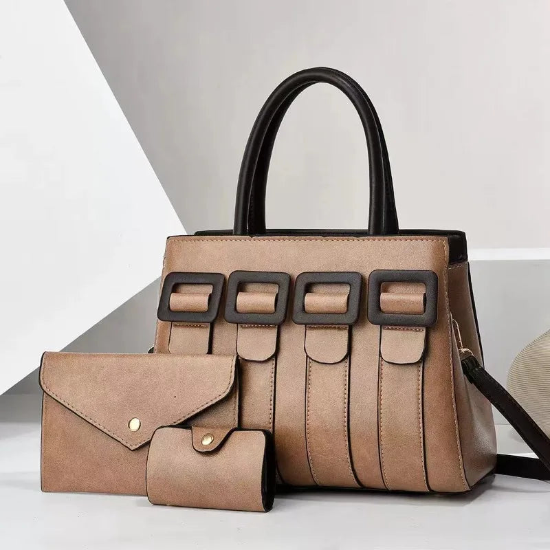 Ensemble de 3 sacs en cuir de luxe 