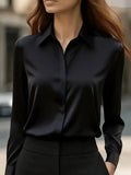 Chemise élégante à boutons pour femme - Haut de travail professionnel