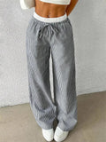Jane - Pantalon rayé décontracté