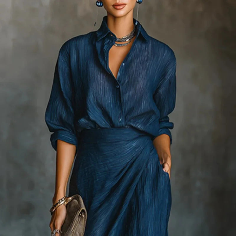 Ismérie | Ensemble maxi plissé 