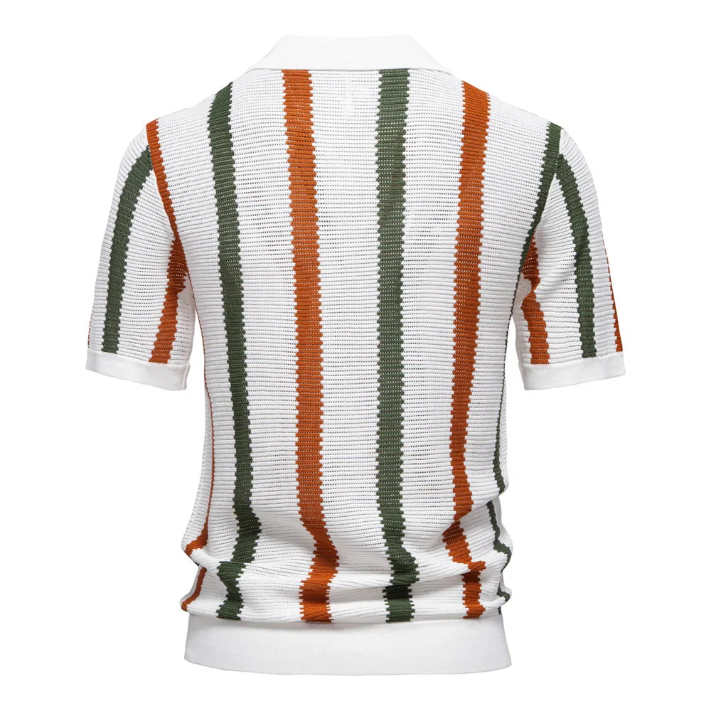 Rudolf™ | Retro men's polo shirt with bold stripes