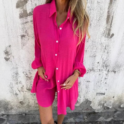 Nora™ | Casual two-piece set with blouse and shorts 