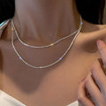 Double Layer Crystal Necklace 