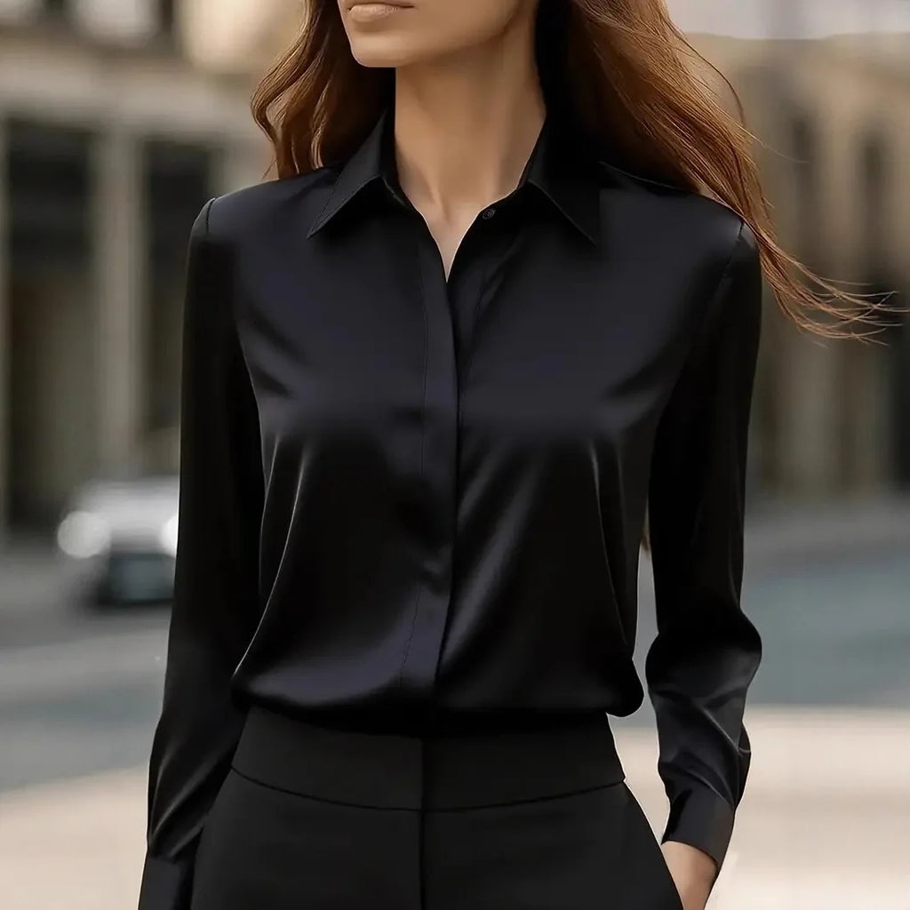 Chemise élégante à boutons pour femme - Haut de travail professionnel