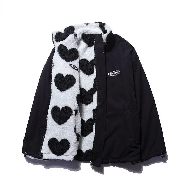 Monica | veste réversible à cœur