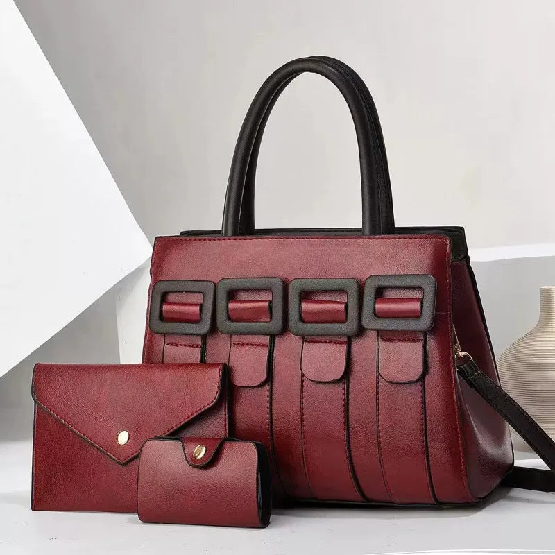 Ensemble de 3 sacs en cuir de luxe 