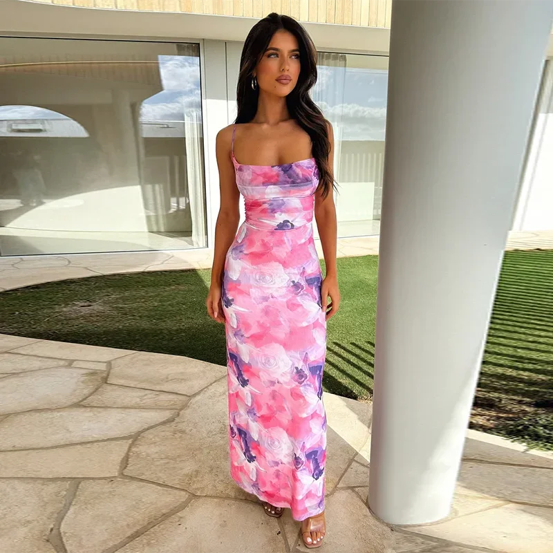 Isabeau™ | Floral Maxi Dress with Slim Fit 