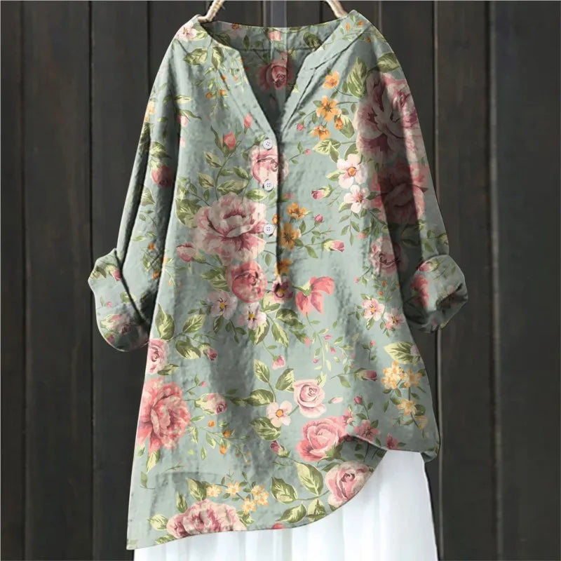 Angela™ | Loose floral blouse