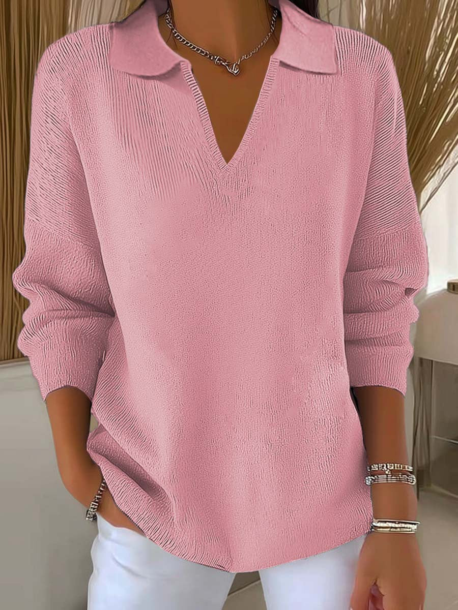 Christine | Pull à col en maille polie 