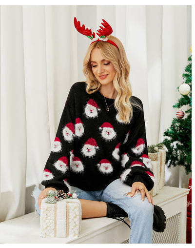 Karolína | Christmas sweater with Santa Claus motif