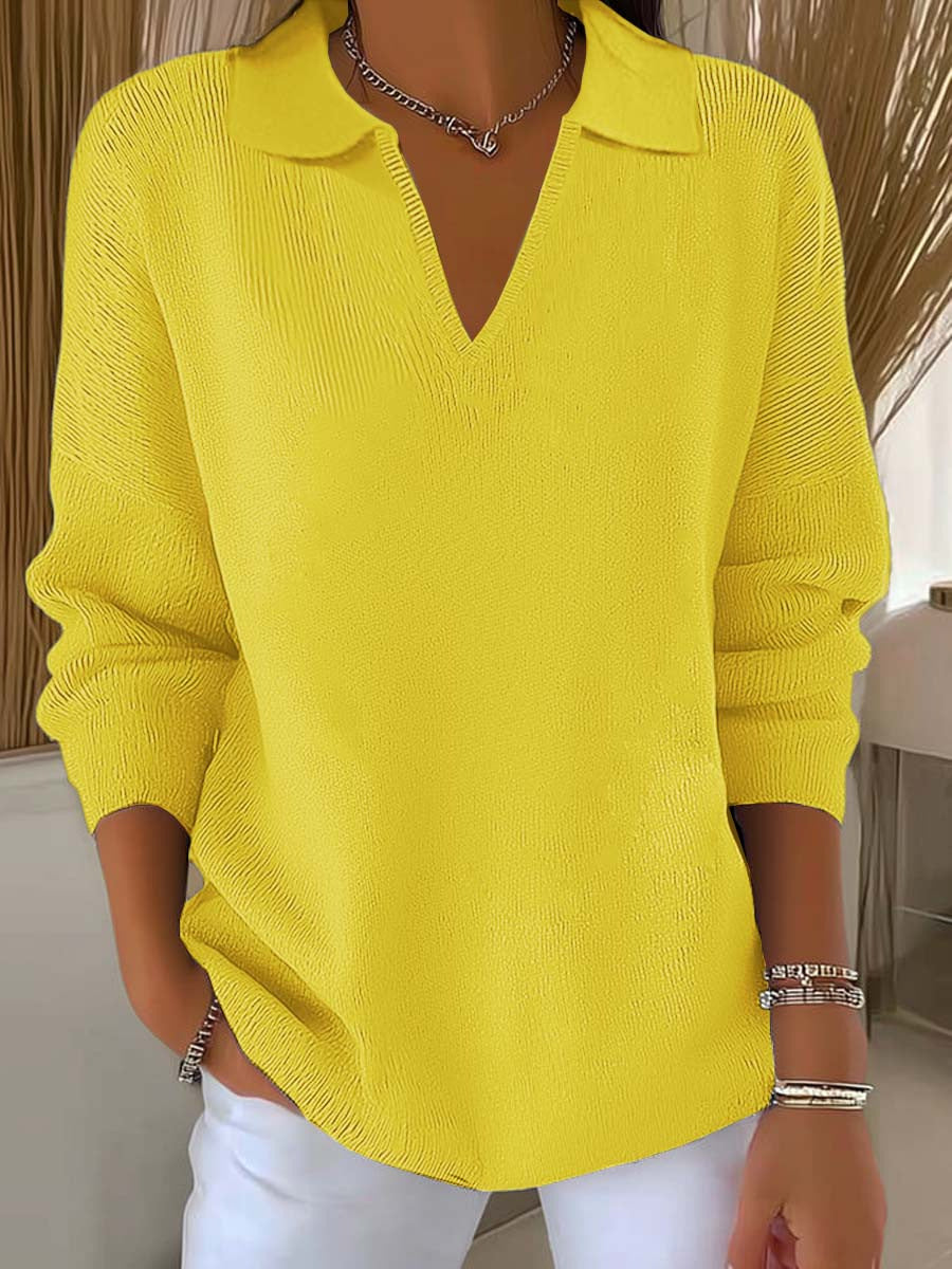 Christine | Pull à col en maille polie 