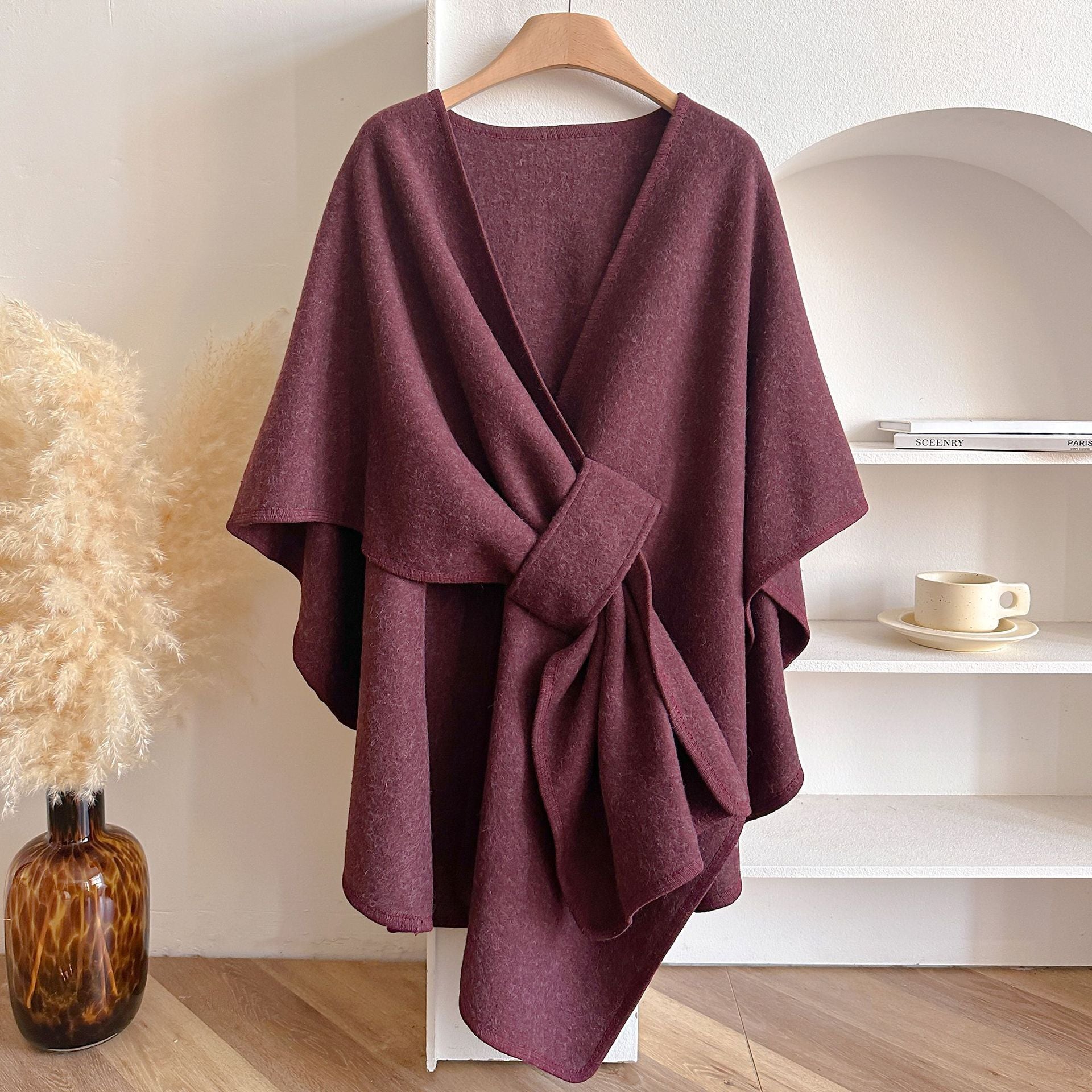 Sophia-Lise | Écharpe poncho longue 