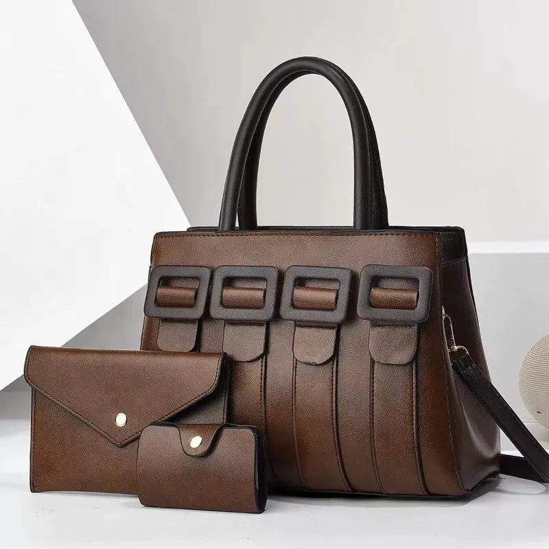 Ensemble de 3 sacs en cuir de luxe 