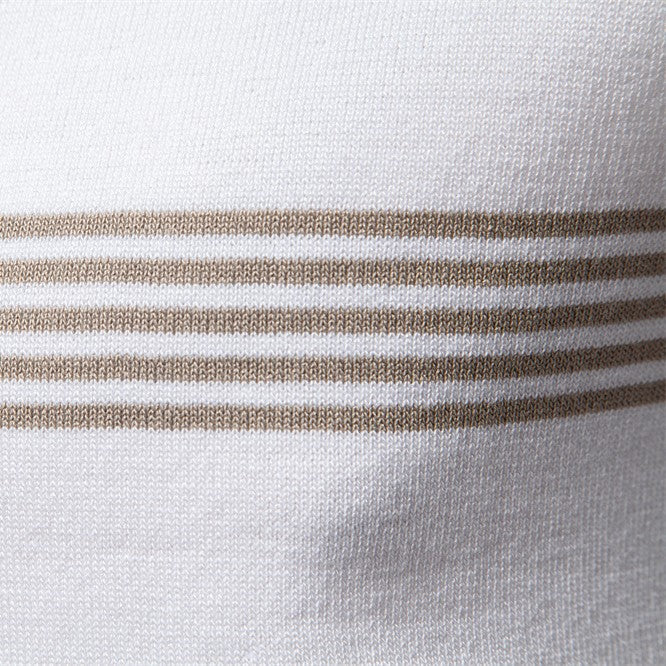 Milan™ | Modern men's polo shirt with zip and contrast stripes