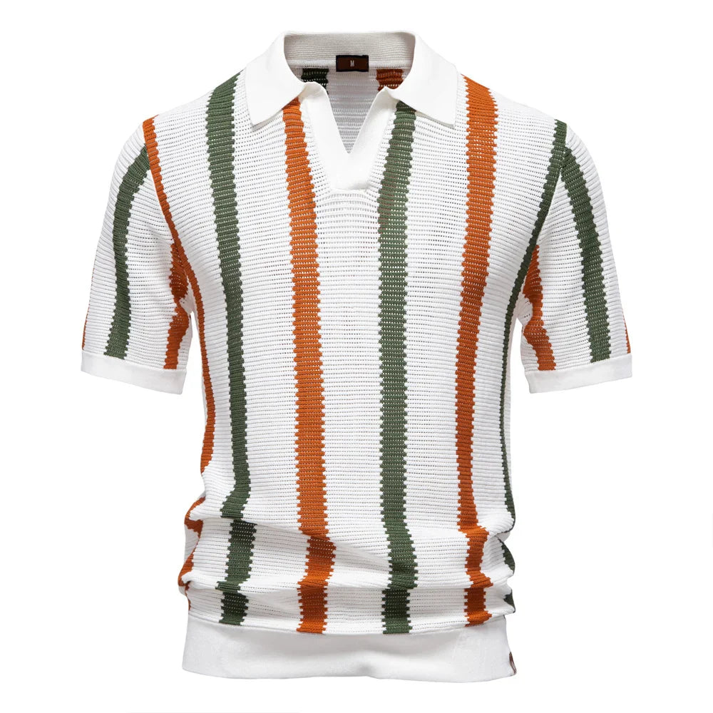 Rudolf™ | Retro men's polo shirt with bold stripes