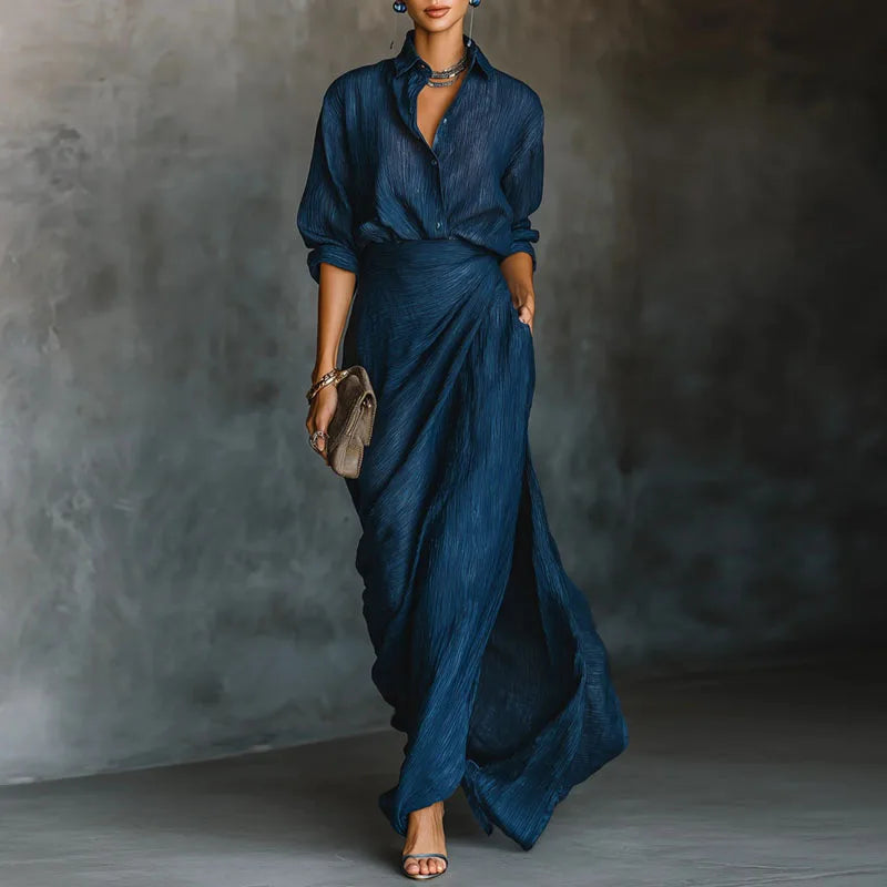 Ismérie | Ensemble maxi plissé 