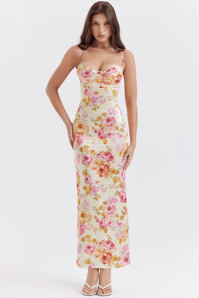 Selene | Floral dress with straps